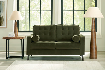 Haines Furniture Outlet - Ashley Furniture - Reveon Lakes Living Room - Loveseat / Olive - 2640435