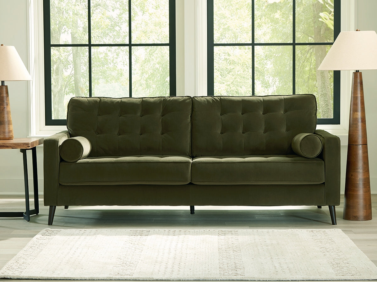 Haines Furniture Outlet - Ashley Furniture - Reveon Lakes Living Room - Sofa / Olive - 2640438