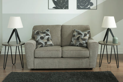Haines Furniture Outlet - Ashley Furniture - Cascilla Living Room - Loveseat / Pewter - 2680535