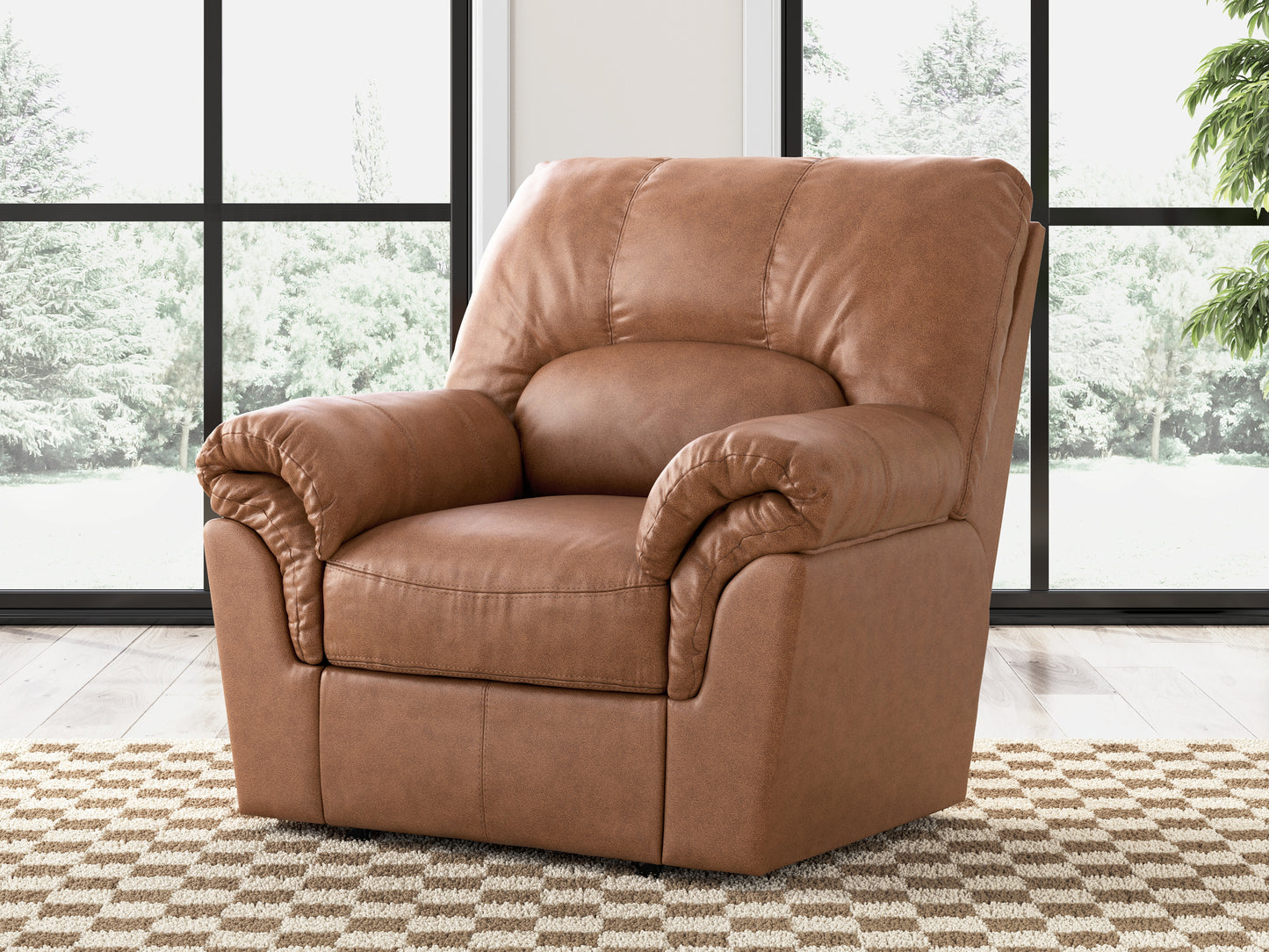 Haines Furniture Outlet - Ashley Furniture - WillowBend Living Room - Rocker Recliner / Caramel - PC2770425