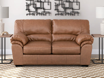 Haines Furniture Outlet - Ashley Furniture - WillowBend Living Room - Loveseat / Caramel - PC2770435