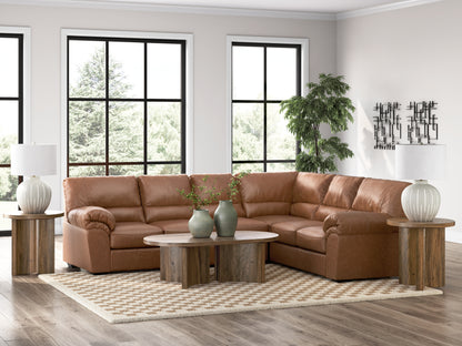 Haines Furniture Outlet - Ashley Furniture - WillowBend Sectional - RAF 3-Piece Sectional / Caramel - PC27704S3