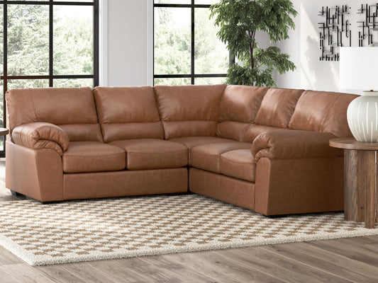 Haines Furniture Outlet - Ashley Furniture - WillowBend Sectional - LAF 2-Piece Sectional / Caramel - PC27704S2