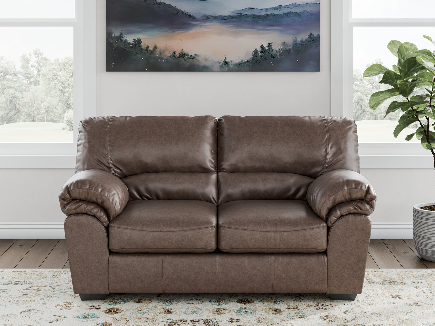 Haines Furniture Outlet - Ashley Furniture - WillowBend Living Room - Loveseat / Umber - PC2770535