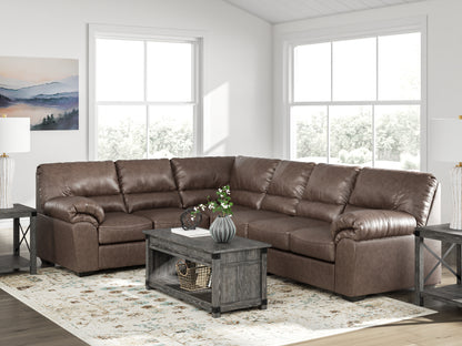 Haines Furniture Outlet - Ashley Furniture - WillowBend Sectional - LAF 3-Piece Sectional / Umber - PC27705S4