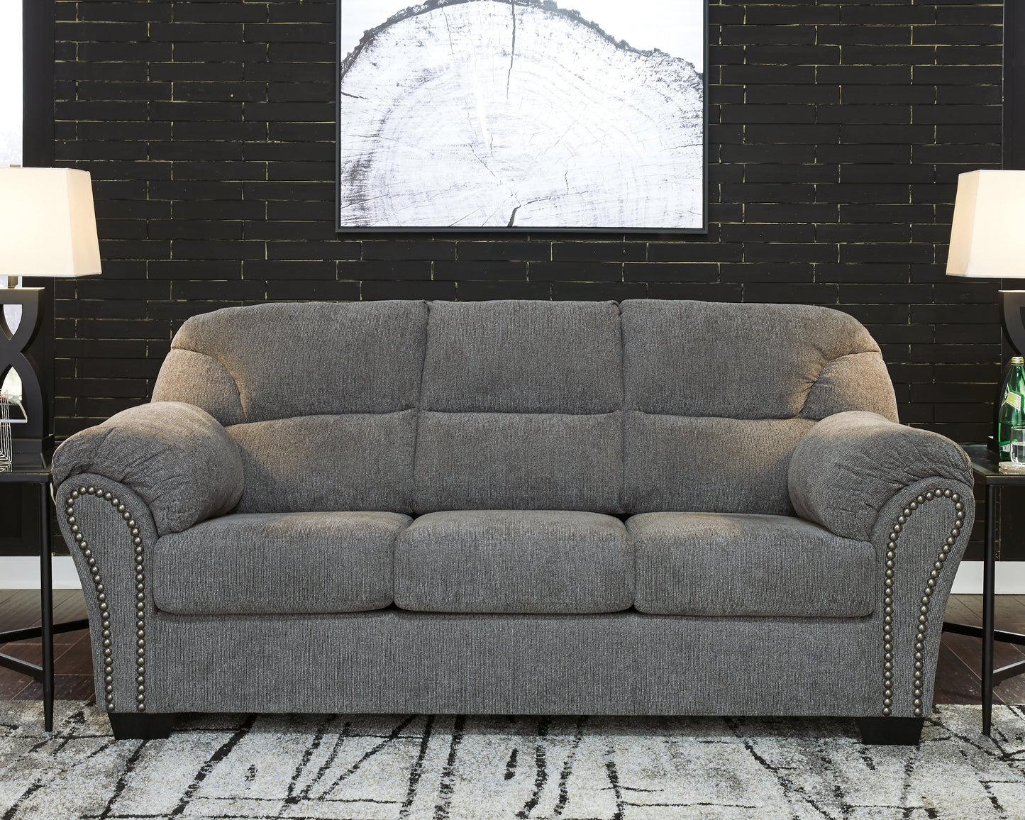 Haines Furniture Outlet - Ashley Furniture - Allmaxx Living Room - Sofa / Pewter - 2810538