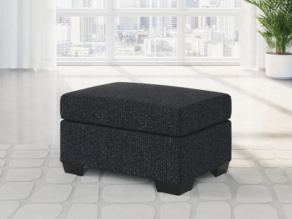 Haines Furniture Outlet - Ashley Furniture - Jasmine Peaks Living Room - Ottoman / Coal - 2890414