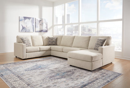 Haines Furniture Outlet - Ashley Furniture - Edenfield Sectional - LAF 3-Piece Sectional with Chaise / Linen - 29004S2
