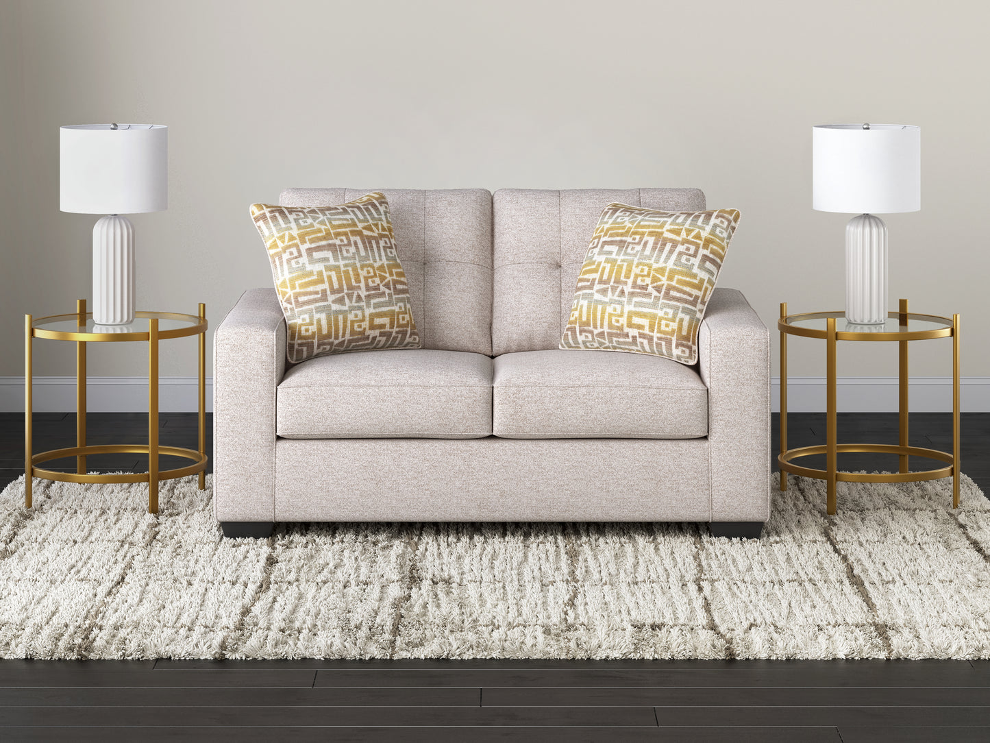 Haines Furniture Outlet - Ashley Furniture - Larimer Living Room - Loveseat / Iron - PC2920435