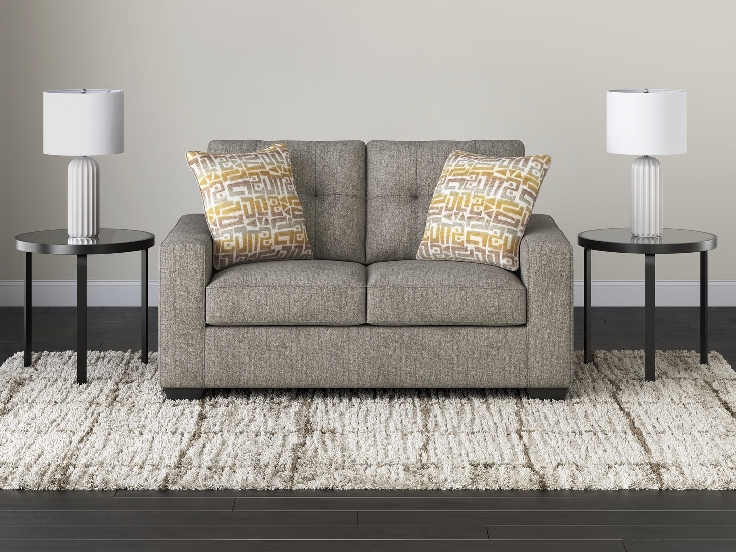 Haines Furniture Outlet - Ashley Furniture - Larimer Living Room - Loveseat / Iron - PC2920435