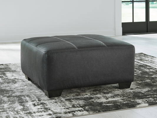 Haines Furniture Outlet - Ashley Furniture - Brixley Pier Living Room - Oversized Accent Ottoman / Graphite - 2990608