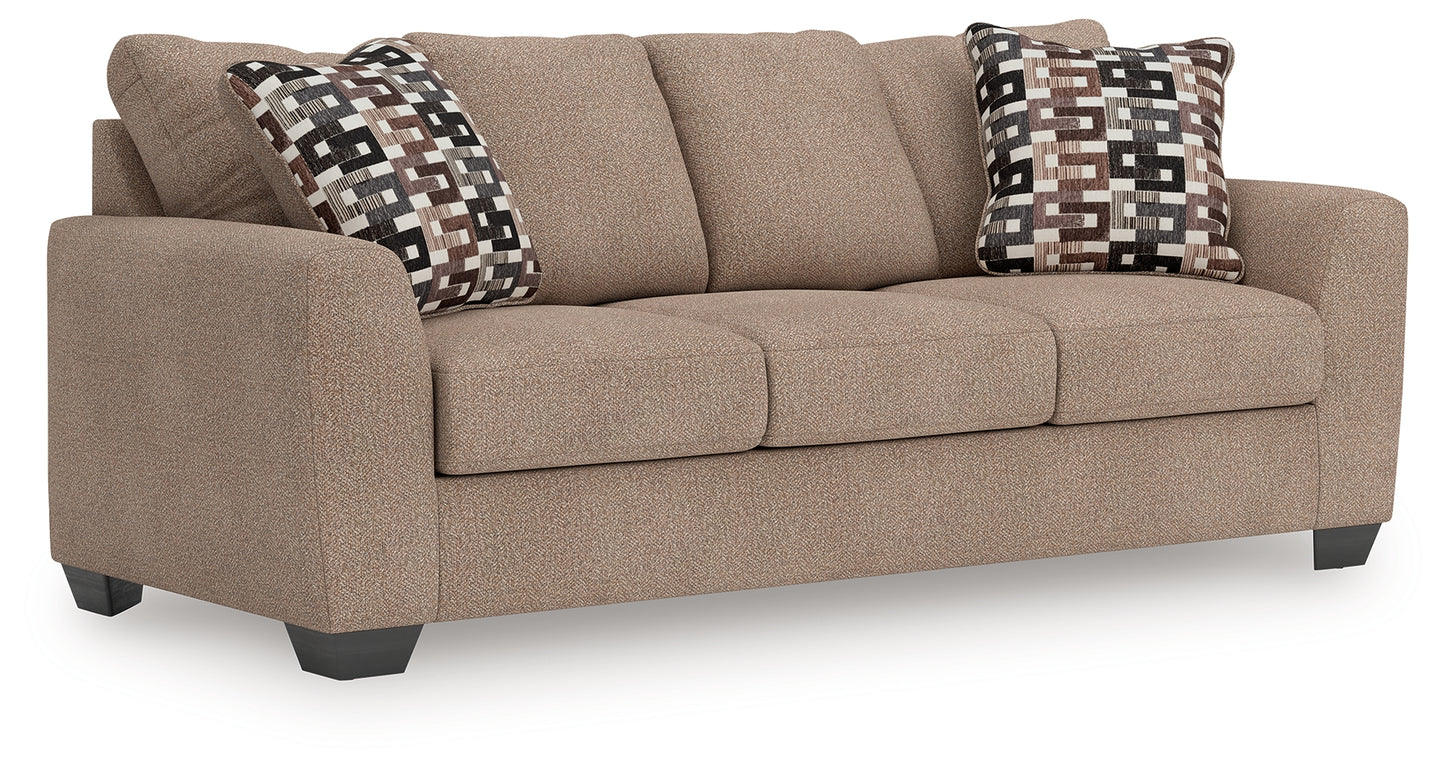 Haines Furniture Outlet - Ashley Furniture - Triston-Peaks Living Room - Queen Sofa Sleeper / Suede - 3020439