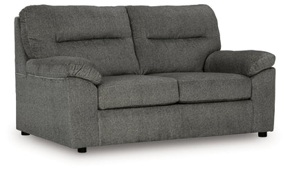 Haines Furniture Outlet - Ashley Furniture - Bindura Living Room - Loveseat / Mineral - 3030535