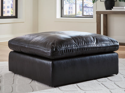 Haines Furniture Outlet - Ashley Furniture - Emilia Sectional - Oversized Accent Ottoman / Black - 3090208