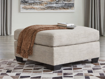 Haines Furniture Outlet - Ashley Furniture - Mahoney Living Room - Oversized Accent Ottoman / Pebble - 3100408
