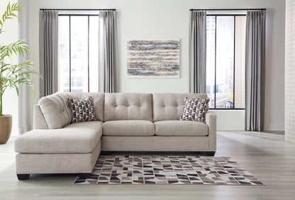 Haines Furniture Outlet - Ashley Furniture - Mahoney Sectional - RAF 2-Piece Sectional with Chaise / Pebble - 31004S1