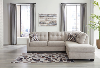 Haines Furniture Outlet - Ashley Furniture - Mahoney Sectional - LAF 2-Piece Sectional with Chaise / Pebble - 31004S2