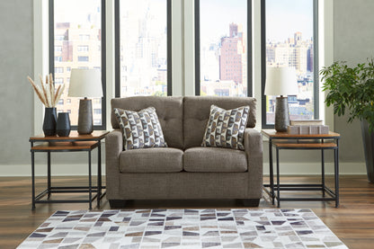 Haines Furniture Outlet - Ashley Furniture - Mahoney Living Room - Loveseat / Chocolate - 3100535