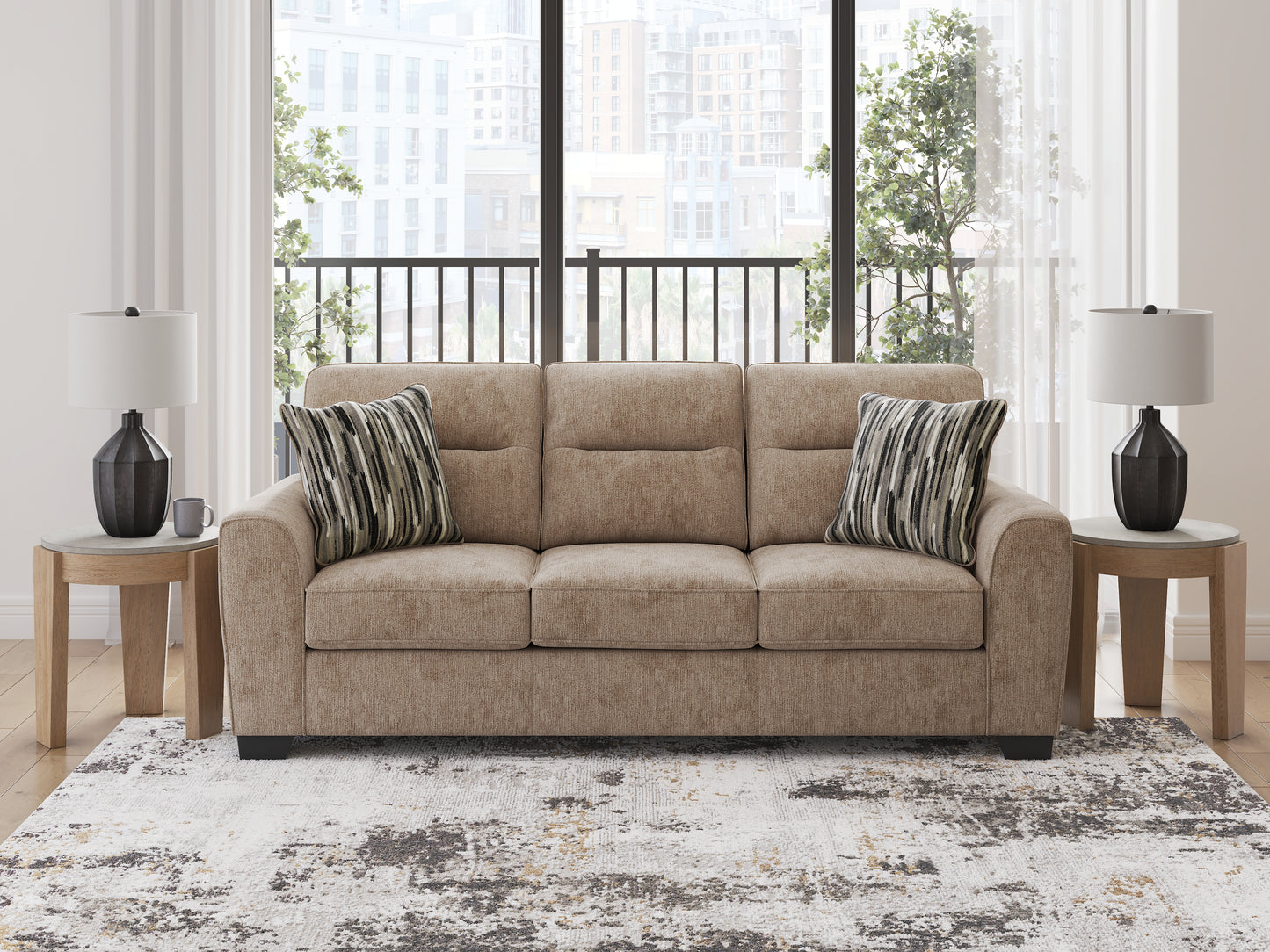 Haines Furniture Outlet - Ashley Furniture - Olten Living Room - Sofa / Mocha - 3130438