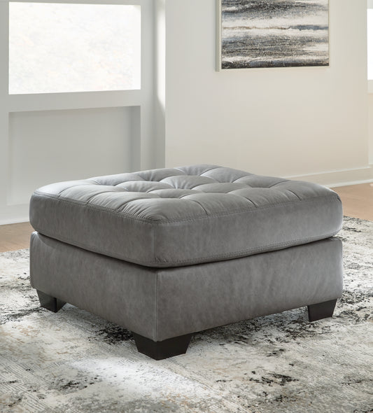 Haines Furniture Outlet - Ashley Furniture - Clairette Court Living Room - Oversized Accent Ottoman / Alloy - 3150308