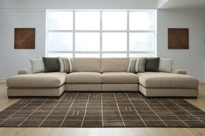 Haines Furniture Outlet - Ashley Furniture - Linenhause Sectional - RAF 4-Piece Double Chaise Sectional - 31803S9
