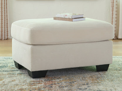Haines Furniture Outlet - Ashley Furniture - Greenbriar Living Room - Ottoman / Ivory - PC3200614