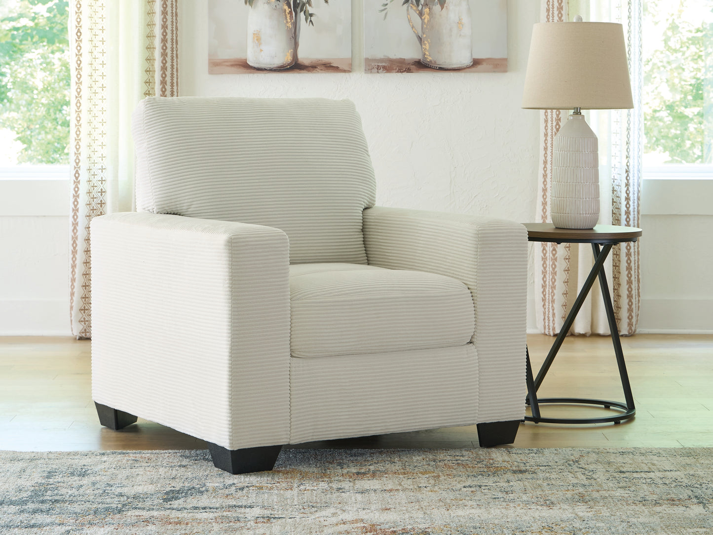 Haines Furniture Outlet - Ashley Furniture - Greenbriar Living Room - Chair / Ivory - PC3200620