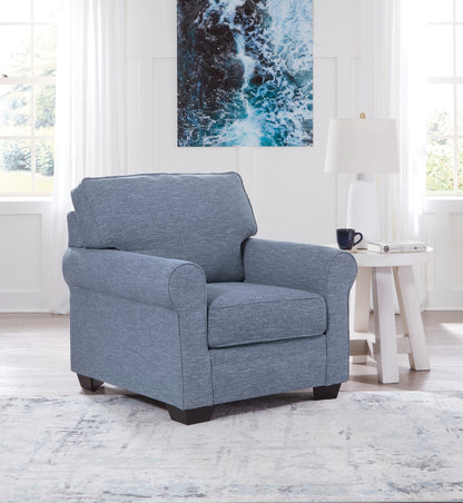 Haines Furniture Outlet - Ashley Furniture - Carissa Manor Living Room - Chair / Denim - 3260420