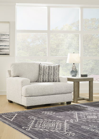 Haines Furniture Outlet - Ashley Furniture - Brebryan Living Room - Chair and a Half / Flannel - 3440123