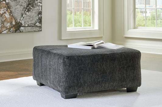 Haines Furniture Outlet - Ashley Furniture - Biddeford Living Room - Oversized Accent Ottoman / Shadow - 3550408