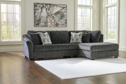 Haines Furniture Outlet - Ashley Furniture - Biddeford Sectional - LAF 2-Piece Sectional with Chaise / Shadow - 35504S2