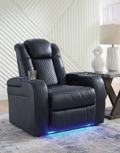 Haines Furniture Outlet - Ashley Furniture - Fyne-Dyme Living Room - PWR Recliner/ADJ Headrest / Sapphire - 3660313