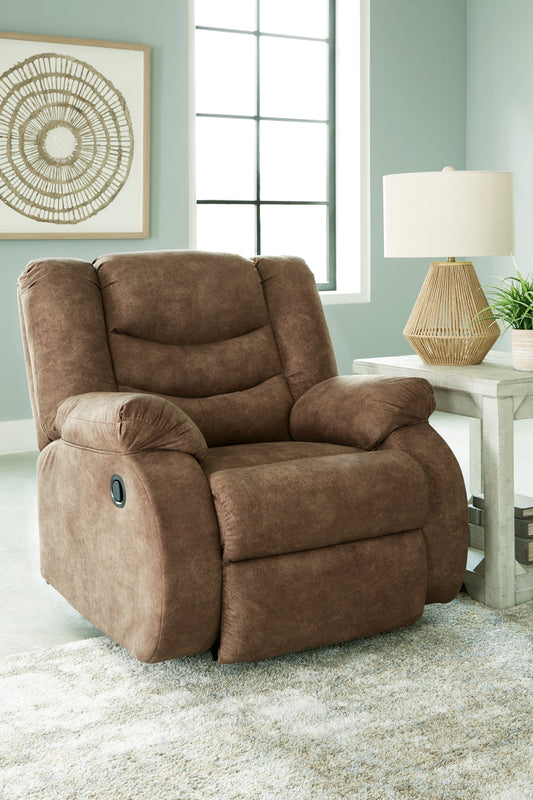 Haines Furniture Outlet - Ashley Furniture - Partymate Living Room - Rocker Recliner / Brindle - 3690225