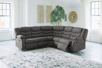 Haines Furniture Outlet - Ashley Furniture - Partymate Sectional - 2-Piece Reclining Sectional / Slate - 36903S2