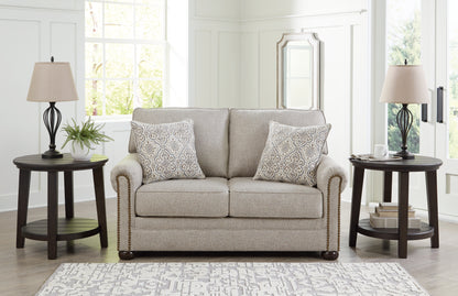 Haines Furniture Outlet - Ashley Furniture - Gaelon Living Room - Loveseat / Dune - 3730735