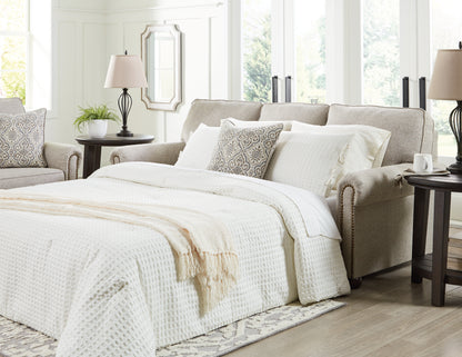 Haines Furniture Outlet - Ashley Furniture - Gaelon Living Room - Queen Sofa Sleeper / Dune - 3730739