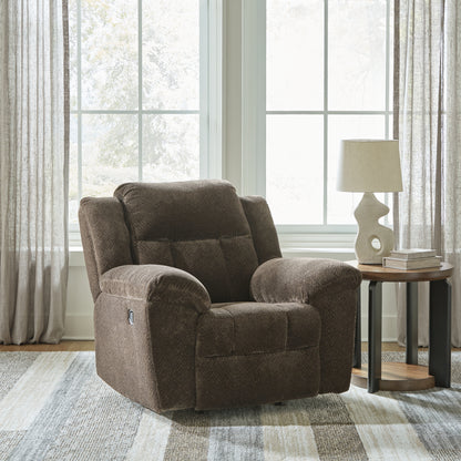 Haines Furniture Outlet - Ashley Furniture - Frohn Living Room - Rocker Recliner / Chocolate - 3740725
