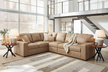 Haines Furniture Outlet - Ashley Furniture - Bandon Sectional - LAF 3-Piece Sectional / Toffee - 38006S3