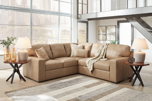 Haines Furniture Outlet - Ashley Furniture - Bandon Sectional - RAF 4-Piece Sectional / Toffee - 38006S6