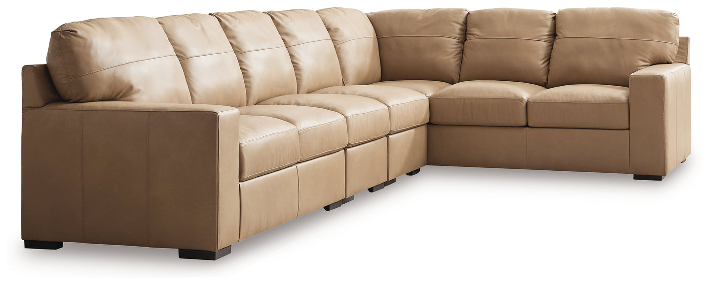 Haines Furniture Outlet - Ashley Furniture - Bandon Sectional - RAF 4-Piece Sectional / Toffee - 38006S6