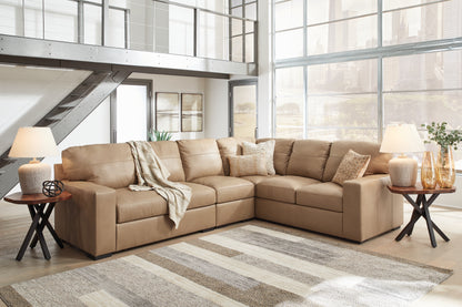 Haines Furniture Outlet - Ashley Furniture - Bandon Sectional - RAF 3-Piece Sectional / Toffee - 38006S4