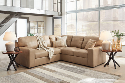 Haines Furniture Outlet - Ashley Furniture - Bandon Sectional - RAF 2-Piece Sectional / Toffee - 38006S2