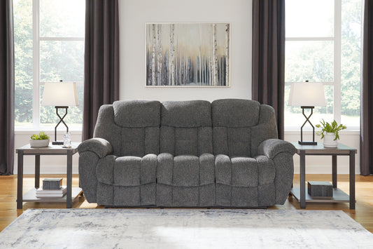 Haines Furniture Outlet - Ashley Furniture - Foreside Living Room - Rocker Recliner / Charcoal - 3810425