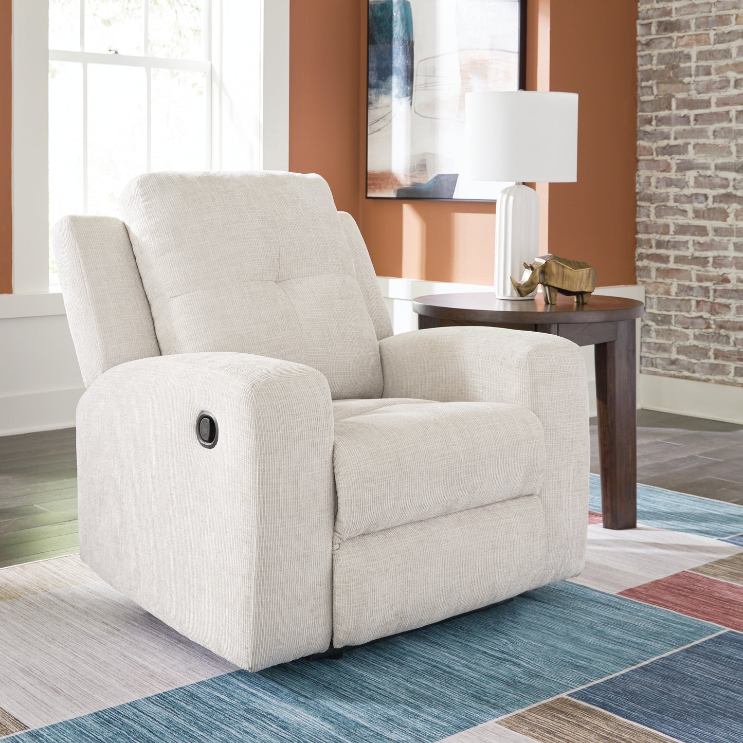 Haines Furniture Outlet - Ashley Furniture - Danum Living Room - Zero Wall Recliner / Stone - 3880529