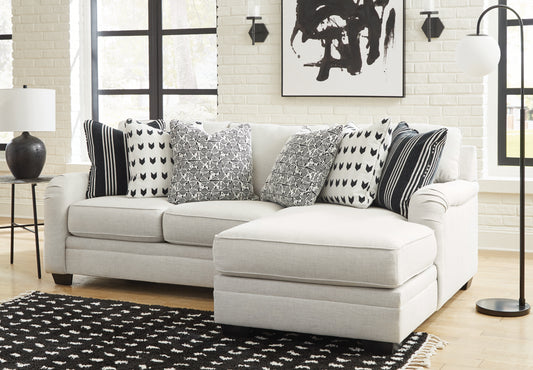 Haines Furniture Outlet - Ashley Furniture - Huntsworth Sectional - RAF 5-Piece Sectional with Chaise / Dove Gray - 39702S5