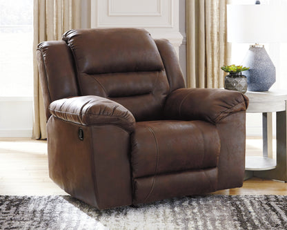 Haines Furniture Outlet - Ashley Furniture - Stoneland Living Room - Rocker Recliner / Chocolate - 3990425