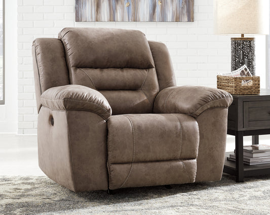 Haines Furniture Outlet - Ashley Furniture - Stoneland Living Room - Rocker Recliner / Chocolate - 3990425