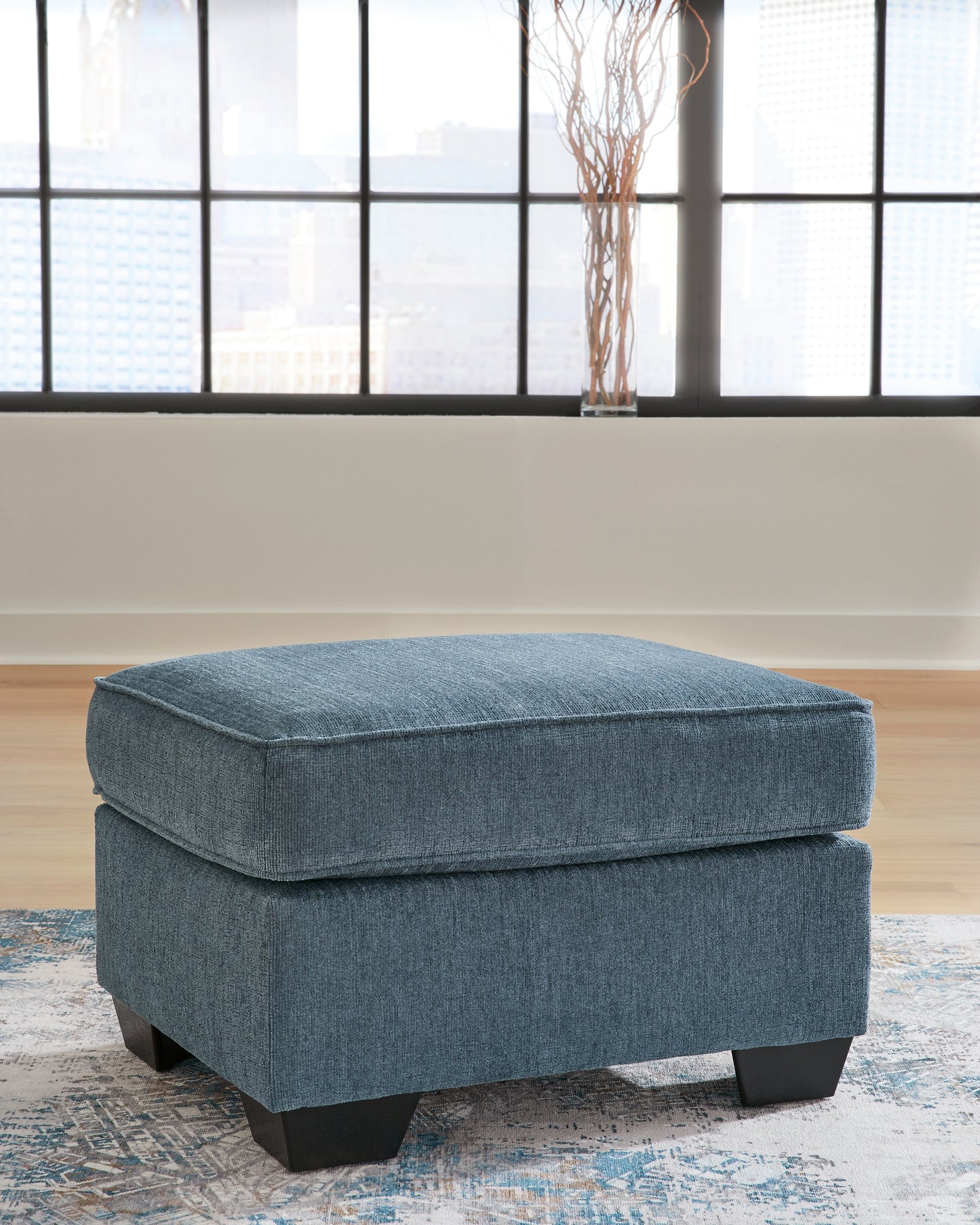 Haines Furniture Outlet - Ashley Furniture - Cashton Living Room - Ottoman / Blue - 4060514