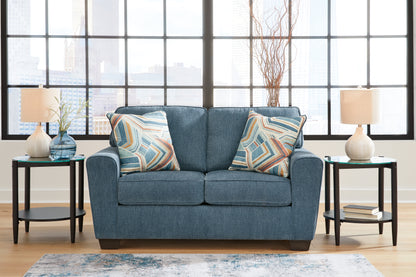 Haines Furniture Outlet - Ashley Furniture - Cashton Living Room - Loveseat / Blue - 4060535