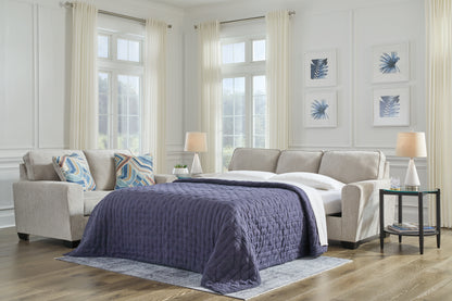Haines Furniture Outlet - Ashley Furniture - Cashton Living Room - Queen Sofa Sleeper / Ice - 4060639